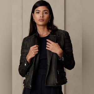 NWT Banana Republic Leather Moto Jacket